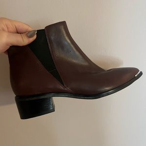 Marc Fisher Burgundy Pointy Toe Chelsea Boots 7.5